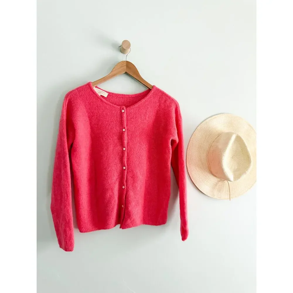 Sezane Gaspard Button-Front Cardigan in Capucine - Picture 2 of 9